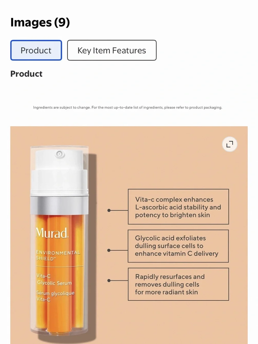 Murad Vita‑C Glycolic Serum (1.0 fl oz/30 ml)